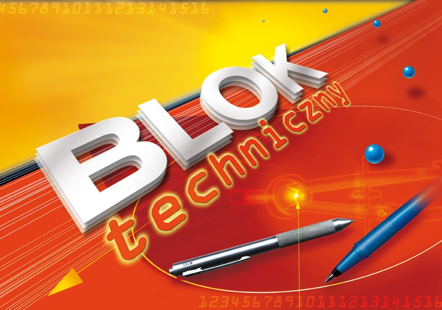 Blok techniczny A4 10k. biały Kreska